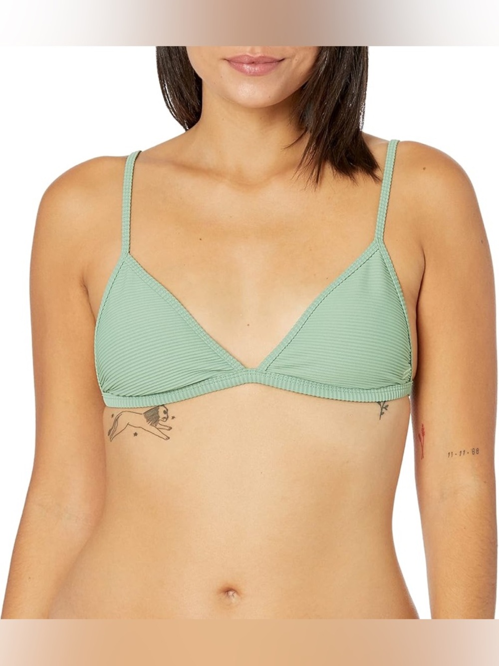 Billabong Tanlines Tri Bikini Top & Aruba Bikini Bottoms In Safari Green Size S